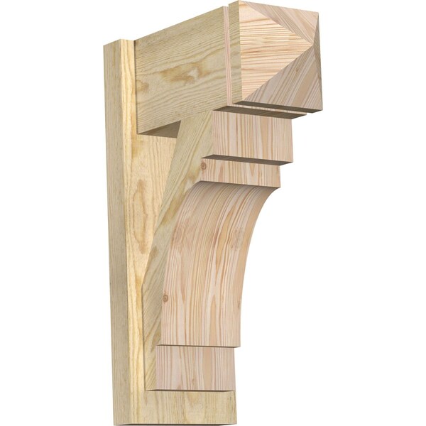 Ekena Millwork Merced Arts & Crafts Rough Sawn Outlooker, Douglas Fir, 8"W x 16"D x 24"H OUT08X16X24MRC03RDF - main